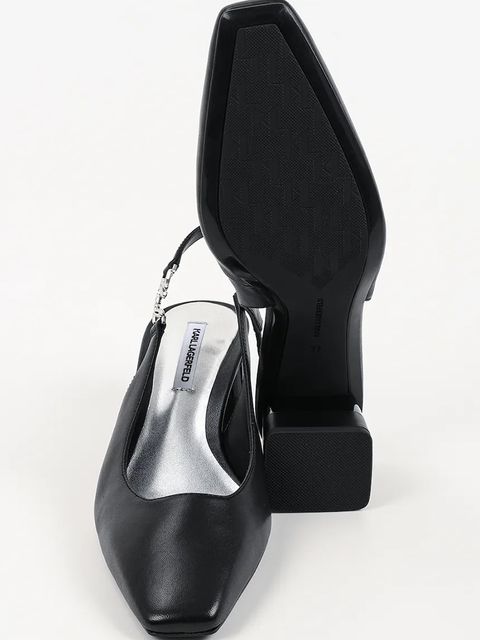 Karl Lagerfeld czółenka skórzane Kayla