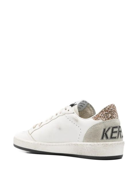 Golden Goose star detail leather sneakers - White