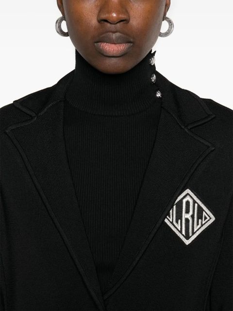 Lauren Ralph Lauren logo-embroidered blazer - Black