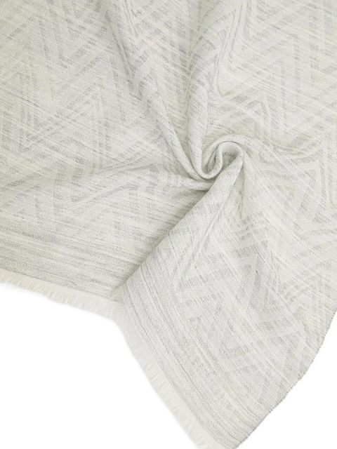 Missoni chevron fringed scarf - White