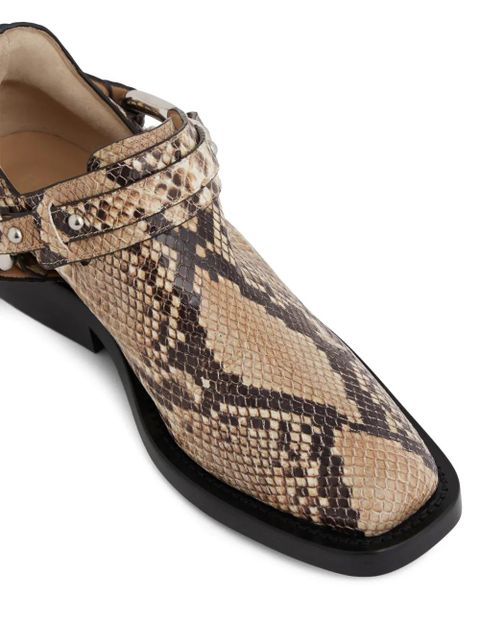 Rabanne XL Link biker ankle boots - Neutrals