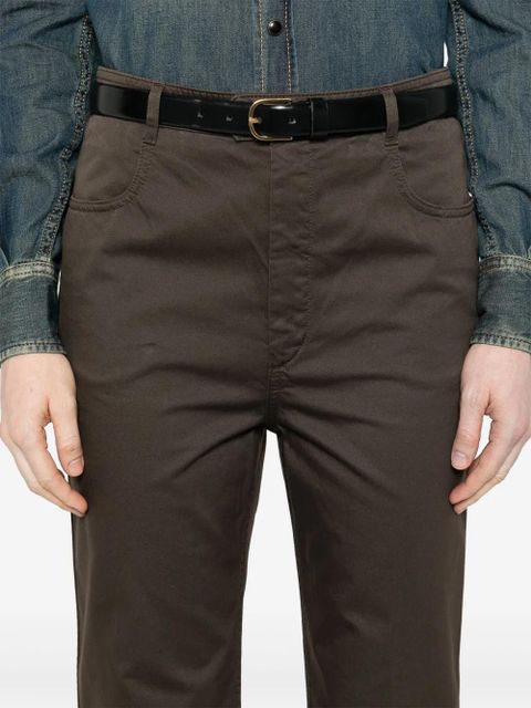 Saint Laurent straight-leg cotton trousers - Brown