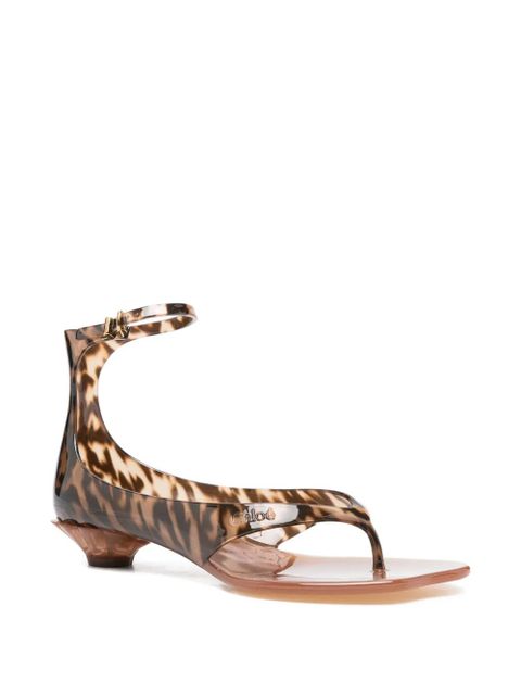 Chloé leopard-print sandals - Brown - zdjęcie produktu nr 2