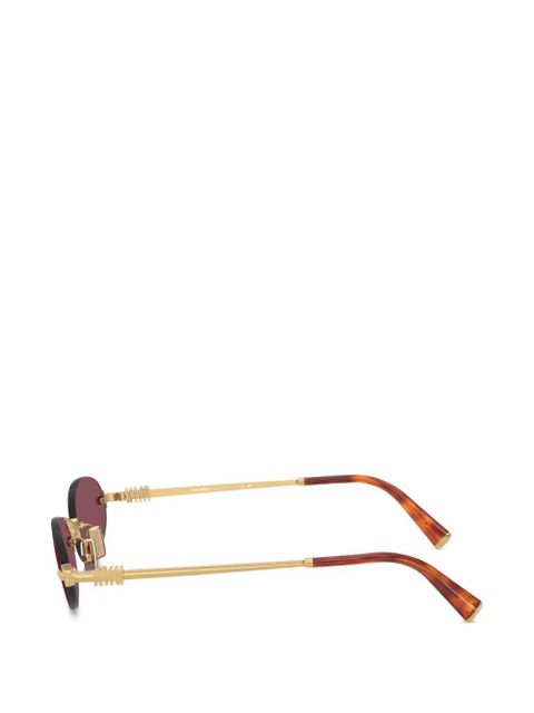 Miu Miu Eyewear oval-frame sunglasses - Gold