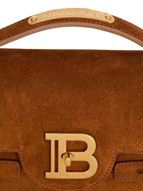 Balmain B-Buzz 24 suede shoulder bag - Brown