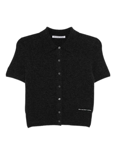 Alexander Wang logo-patched top - Grey - zdjęcie produktu nr 1