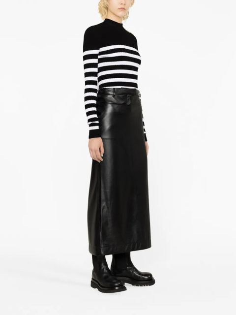 Balmain striped roll-neck jumper - Black