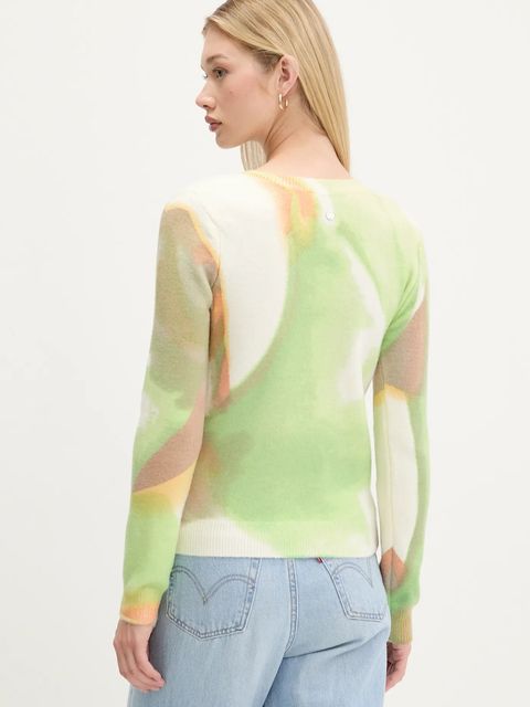 Desigual sweter OULU damski kolor turkusowy 25WWJF13