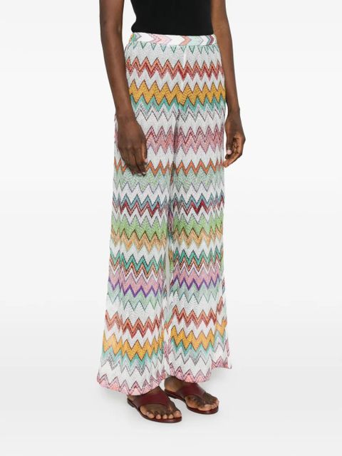 Missoni zigzag cover-up trousers - White