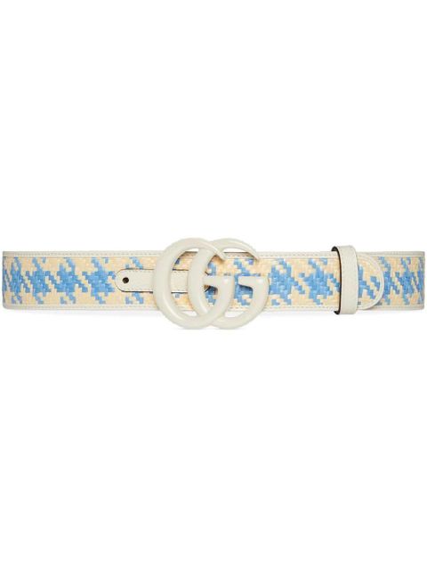 Gucci GG Marmont houndstooth wide belt - Neutrals - zdjęcie produktu nr 1