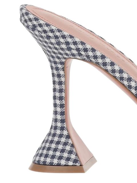 Amina Muaddi Lupita gingham-pattern sandals - Blue