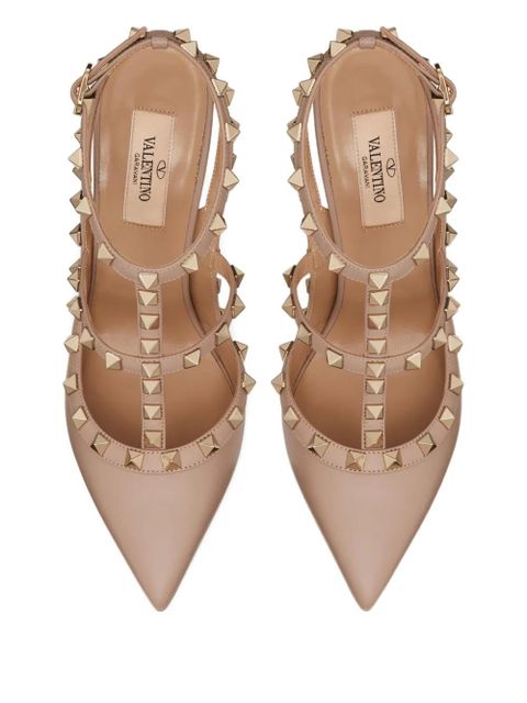 Valentino Garavani Rockstud 100mm caged pumps - Neutrals