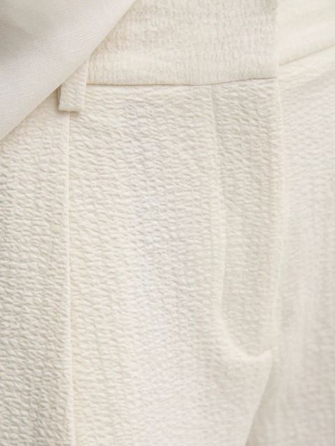 Calvin Klein spodnie damskie kolor beżowy szerokie high waist K20K208217