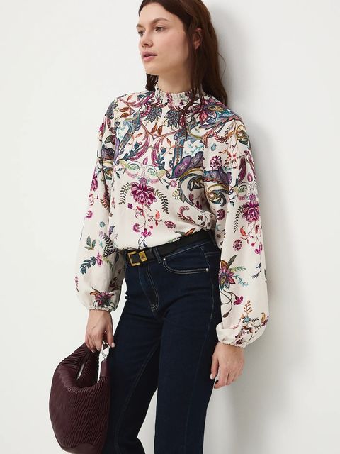 Medicine bluzka damska kolor beżowy wzorzysta - zdjęcie produktu nr 2