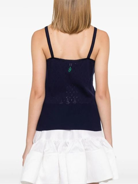 JW Anderson pointelle-knit top - Blue