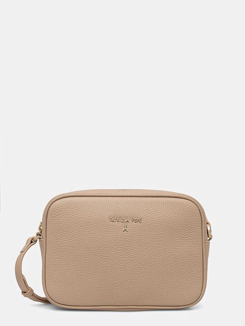 Patrizia Pepe torebka skórzana kolor beżowy CB8985 L001 - zdjęcie produktu nr 1