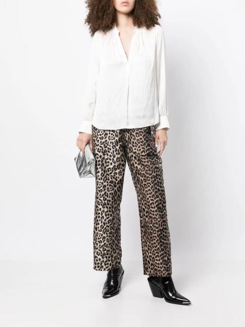 Zadig&Voltaire long-sleeve gathered-detail blouse - White - zdjęcie produktu nr 2