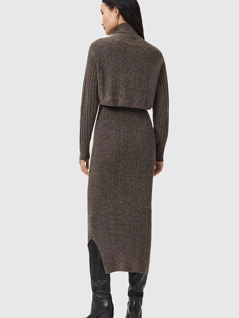 AllSaints sukienka i kardigan z dodatkiem wełny - zdjęcie produktu nr 2