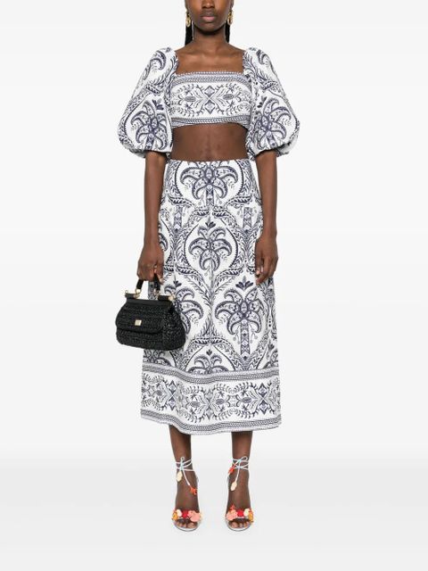 FARM Rio tropical cameo maxi skirt - Blue - zdjęcie produktu nr 2