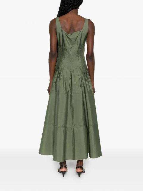 Max Mara Feltre pleated tiered dress - Green