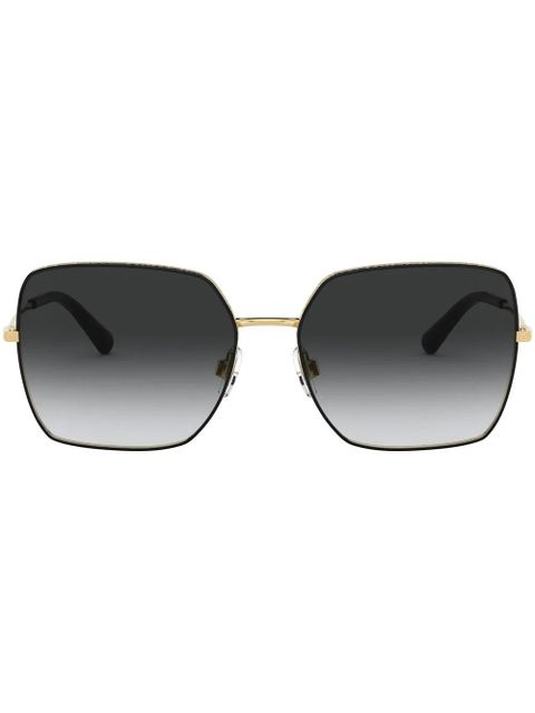 Dolce & Gabbana Eyewear logo frame sunglasses - Black