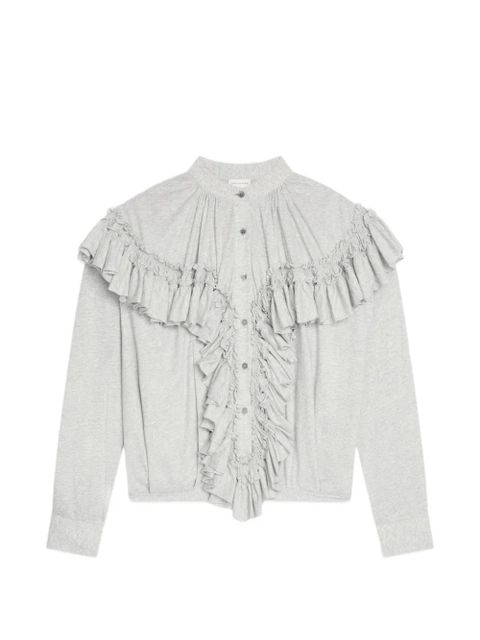 DRIES VAN NOTEN ruffled shirt - Grey - zdjęcie produktu nr 1