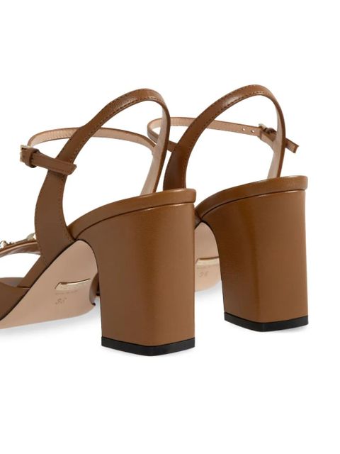 Gucci 75mm Lady Horsebit sandals - Brown