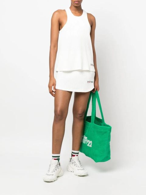 Reina Olga Venus waffle-knit tank top - White