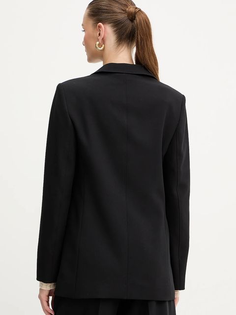 BOSS Orange marynarka kolor czarny jednorzędowa gładka 50549396