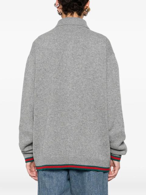 Gucci button striped cardigan - Grey