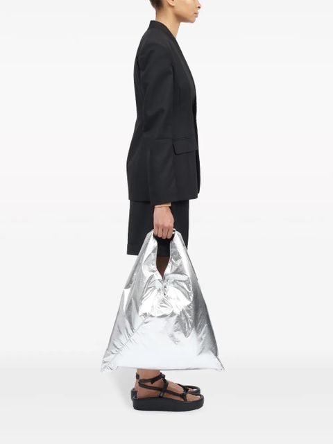 MM6 Maison Margiela Classic Japanese metallic-effect tote bag - Silver
