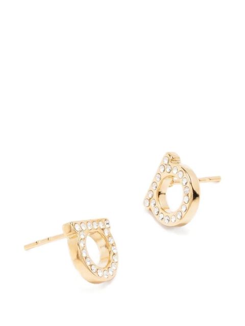 Ferragamo Gancini crystal-embellished earrings - Gold