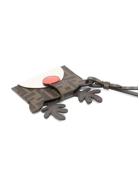 FENDI reindeer-motif card holder - Brown