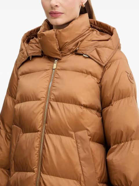 PINKO hooded quilted jacket - Orange
