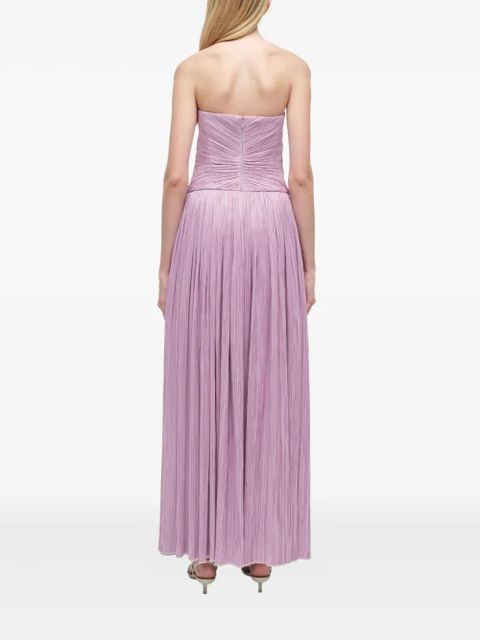 Simkhai pleated strapless midi party gown - Purple - zdjęcie produktu nr 2