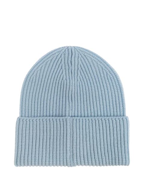 Versace logo-patch beanie - Blue