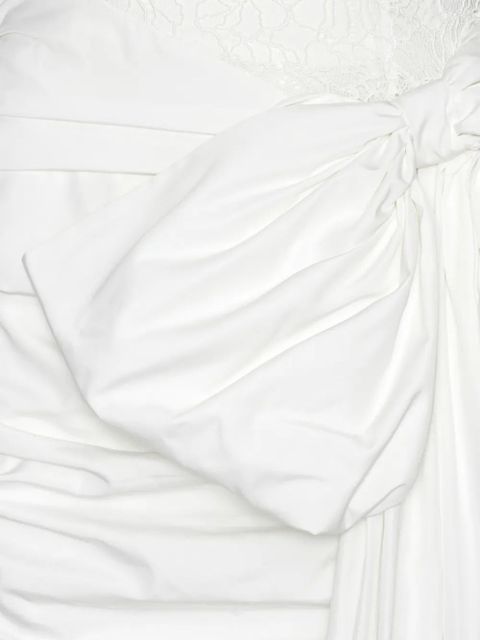 ROTATE BIRGER CHRISTENSEN lace bow mini dress - White