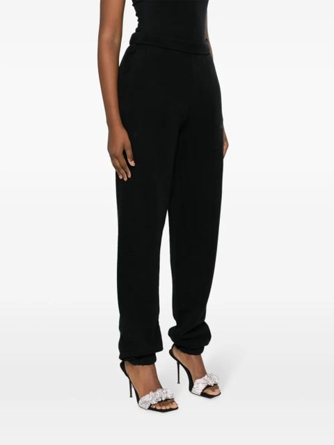 The Attico Penny logo-embossed cotton track pants - Black