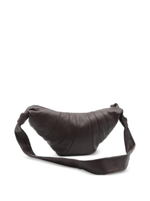 LEMAIRE medium stitched grained croissant bag - Brown - zdjęcie produktu nr 1