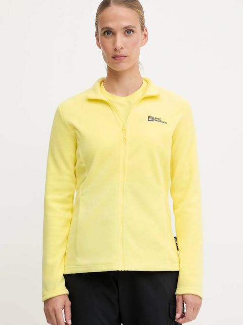 Jack Wolfskin bluza sportowa Taunus kolor żółty gładka 1711391 - zdjęcie produktu nr 1