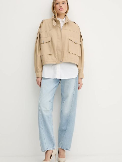 Pinko koszula bawełniana damska kolor biały relaxed z kołnierzykiem klasycznym 102476 A2CR - zdjęcie produktu nr 2