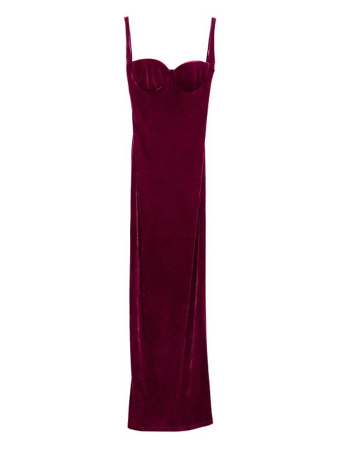 Balenciaga velvet-finish dress - Purple - zdjęcie produktu nr 1