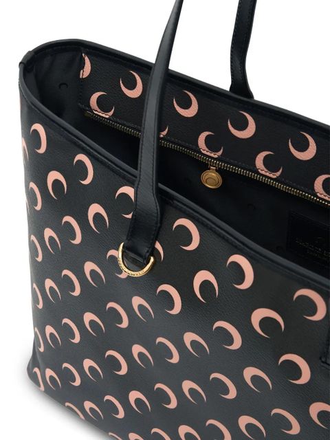 Marine Serre Moon canvas tote bag - Black