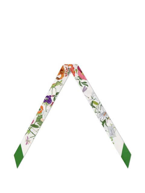 Gucci flora-print ribbon - White - zdjęcie produktu nr 1