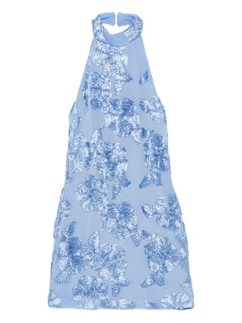 ROTATE BIRGER CHRISTENSEN floral halterneck mini dress - Blue - zdjęcie produktu nr 1