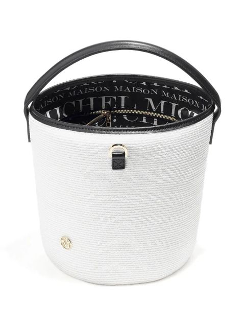 Maison Michel Sharon hemp bucket bag - White