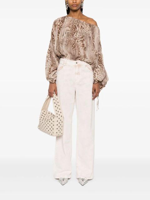 Blumarine leopard-print blouse - Brown