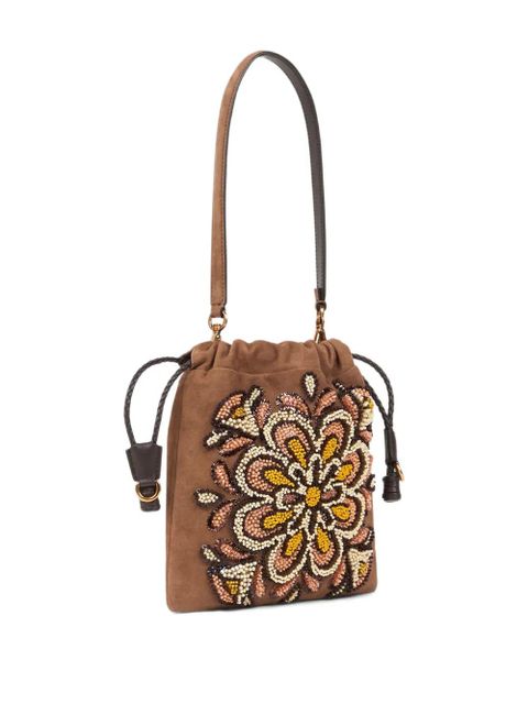 ETRO small beaded-embellished bucket bag - Brown