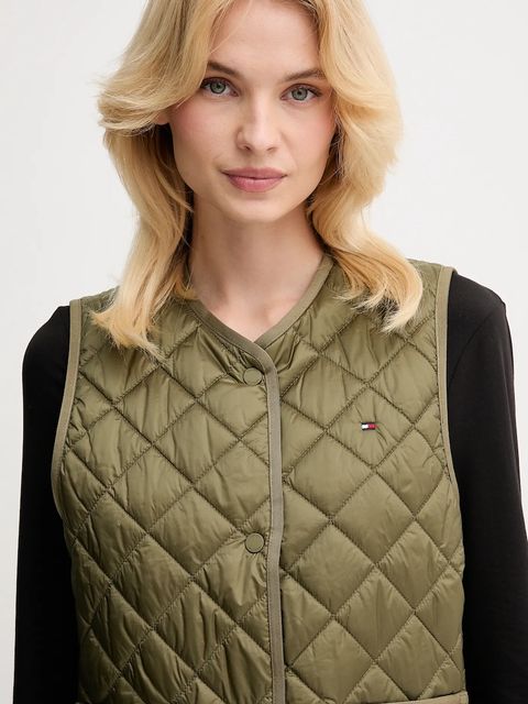 Tommy Hilfiger bezrękawnik kolor zielony przejściowy WW0WW47289 - zdjęcie produktu nr 2