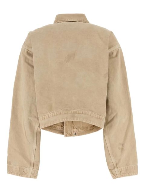 Balenciaga zipped-pocket long-sleeves denim jacket - Neutrals - zdjęcie produktu nr 2
